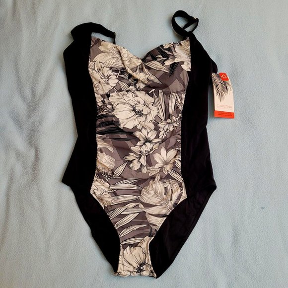 46. Christina black and white swimsuit. Size 12D. NWT - Picture 1 of 5